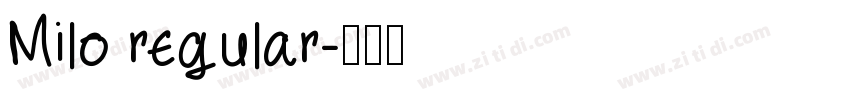 Milo regular字体转换